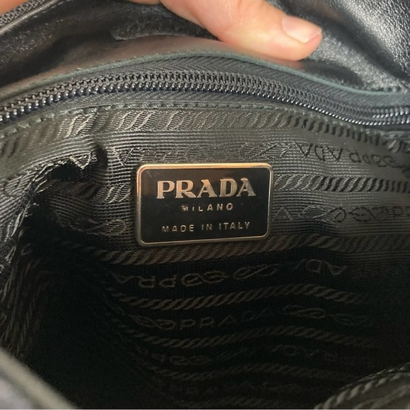 Authentic Prada Crossbody Grey tweed wool and fur NEW Condition! Herringbone - Picture 14 of 16